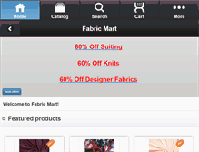 Tablet Screenshot of fabricmartfabrics.com